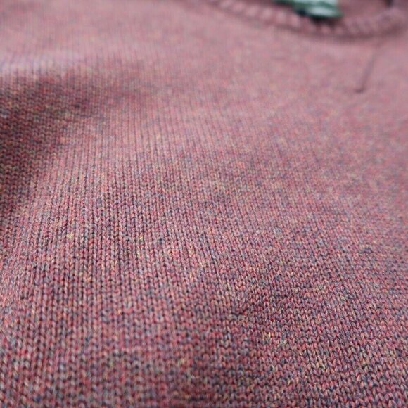 Eddie Bauer Sweater Mens Red Extra Large Knit Cardigan Crewneck Pullover Cotton - Picture 7 of 13